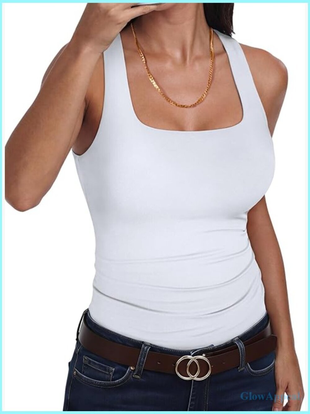 Double Lined Racerback Tank Top - Skinny Fit - Premium Nylon Blend